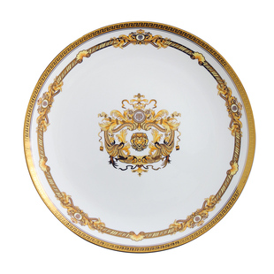 欧式金边家用12英寸骨瓷西餐盘大月光盘平盘陶瓷餐具盘子加大碟子