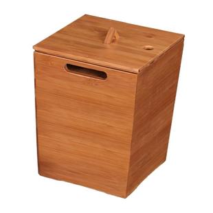 茶水桶废水桶小号茶桶茶渣桶竹茶具配件茶台排水桶实木茶叶垃圾桶