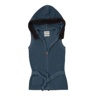 o cloche code__粗针带帽马甲_100%美丽奴羊毛