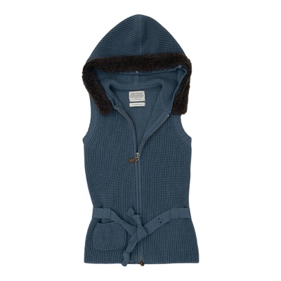 o cloche code__粗针带帽马甲_100%美丽奴羊毛