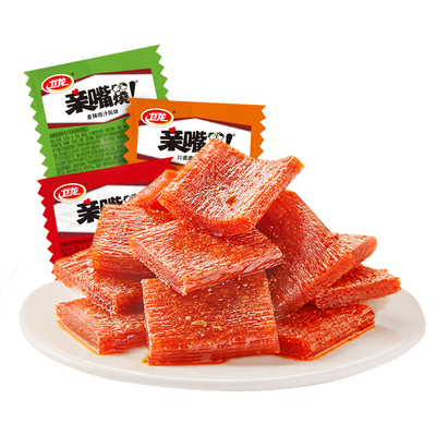 卫龙亲嘴烧辣条麻辣味香辣味解馋追剧小零食小吃休闲食品散装批发
