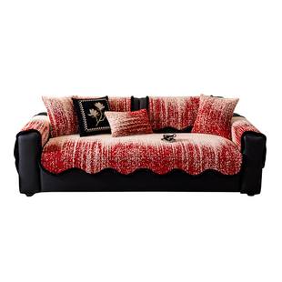 【暖意新年】氛围感异形毛绒沙发垫2025冬季新款防滑皮沙发坐垫子