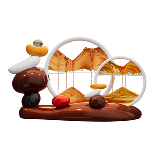 时来运转流沙画摆件高级感客厅进门口玄关电视柜酒柜办公室装饰品