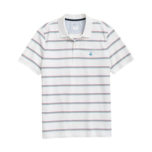 Brooks Brothers/布克兄弟男士春夏新款supima棉条纹polo衫