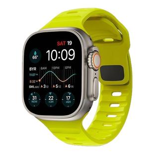 适用苹果S11手表带applewatch10表带987SE硅胶运动46华强北荧光绿
