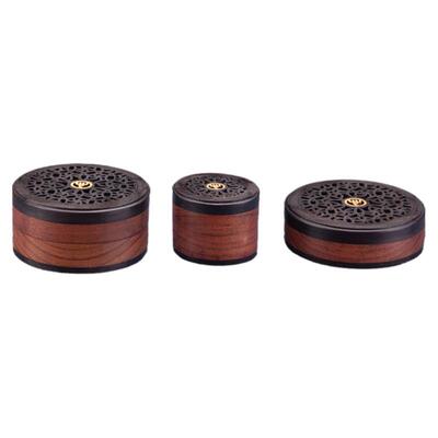 迦印堂花梨紫檀单双层心语香薰炉