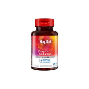 MegaRed脉拓进口磷虾油虾青素深海鱼油升级四合一旗舰店500mg80粒