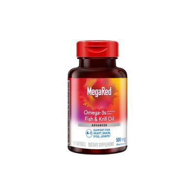 MegaRed脉拓进口磷虾油虾青素深海鱼油升级四合一旗舰店500mg80粒