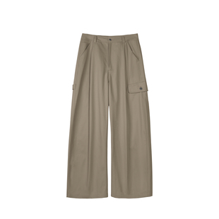 AWT25AW 「纯棉碳素磨毛」简约宽松伐木工装直筒休闲长裤男女