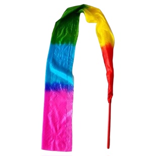 运动会氛围道具开幕式彩带舞蹈儿童跳舞专用手持带棒彩绸七彩飘带