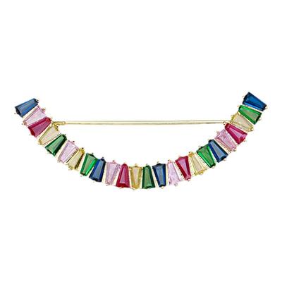 七彩微笑简约时尚彩虹胸针