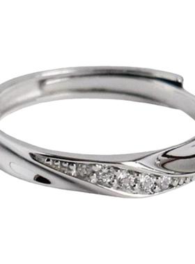 情侣999足银莫比乌斯对戒