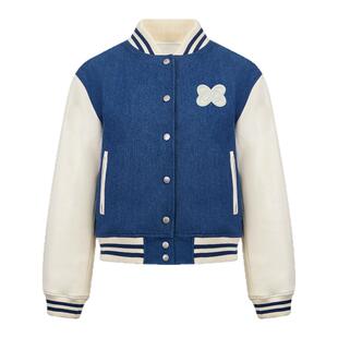 ANN ANDELMAN 秋冬新款宽松夹棉女棒球服外套夹克银泰百货 301286