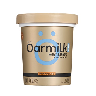 【新品上市】Oarmilk吾岛美拉德无蔗糖希腊酸奶720g低温特浓酸奶