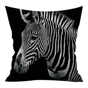 骏马马场装饰靠枕酒吧卧室客厅沙发装饰斑马腰枕靠垫寝室床头抱枕