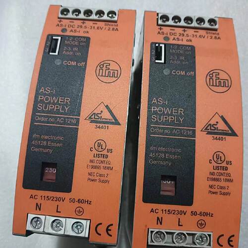 【询价】IFM AC1216 易福门AS-i电源模块，两个，适用
