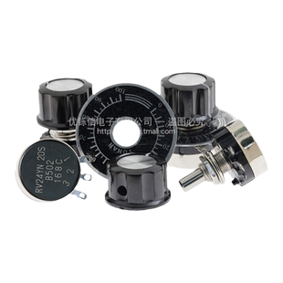 RV24YN20S碳膜电位器+刻度片+旋钮1K 2K 10K 100 500单圈可调电阻