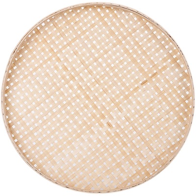 竹编有孔簸箕家用晾晒竹筛子装饰