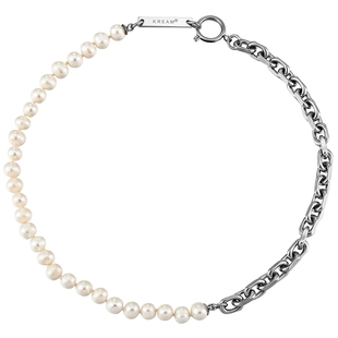 KREAM 原创 天然珍珠拼接链条男嘻哈锁骨项链女毛衣链