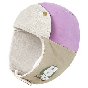 KK树宝宝帽子秋冬男童女孩雷锋帽保暖儿童护耳帽抗静电户外防风