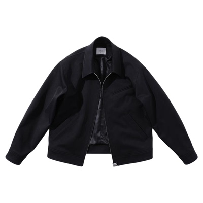 2025春新品MUSLUN缪伦拉链翻领夹克外套可机洗易打理日本SOLOTEX