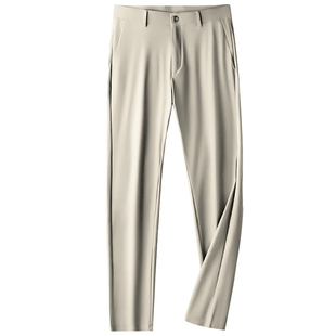 {含桑蚕丝}休闲裤男士夏季薄款免烫商务冰感垂感专柜品牌裤子透气