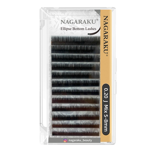 NAGARAKU下睫毛嫁接睫毛单根超软扁毛/圆毛/V型睫日式美睫店专用