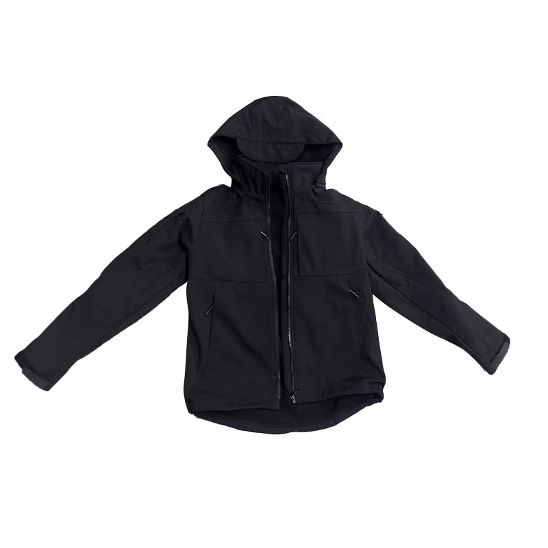 秋冬男户外软壳防风防水冲锋衣机能登山服可拆帽战术夹克抓绒透气
