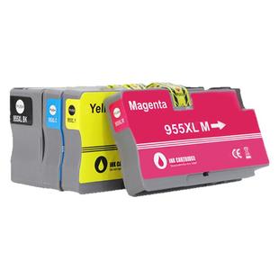 原装品质适用惠普955XL墨盒7740 7730 7720 8720 8710墨水Pro8210 8730 8740 8216彩色953XL黑色打印机墨水匣