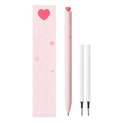 KACOFIRST初心樱花旋转爱心黑笔