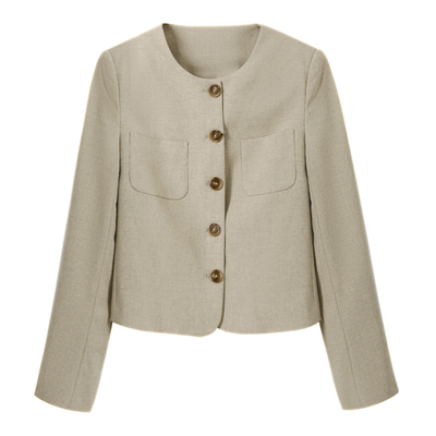 达佳诗大学生面试米色西装套装裙