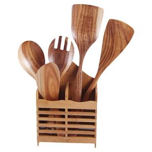 天然泰国柚木不粘锅专用炒锅铲木铲子木勺子汤勺木质烹饪原木厨具