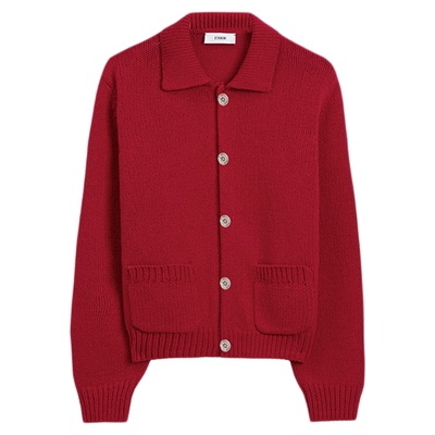 ETHOR秋冬休闲女士贴袋开衫毛衣