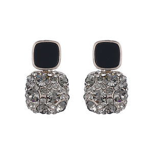 黑色耳环女纯银2024新款耳饰气质高级防过敏耳坠复古秋冬耳钉爆款