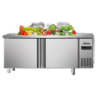 美菱操作台冰柜冷藏工作台商用双温冰箱奶茶店不锈钢保鲜冷冻