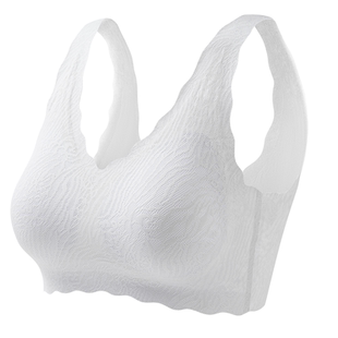 本周7A抗菌美背文胸一体背心收副乳无痕聚拢无钢圈蕾丝内衣小浮云