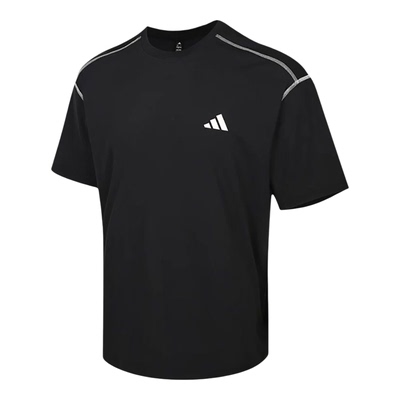 Adidas/阿迪达斯正品套头短袖T恤新款男黑白色短袖T恤KZ0017