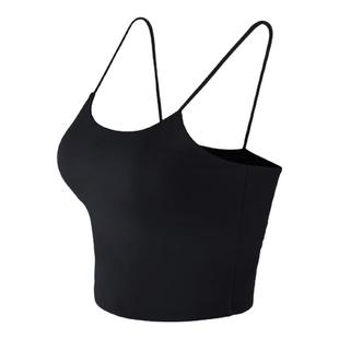 欧美性感裸感瑜伽文胸女运动内衣防震聚拢美背健身无痕上衣bar弹