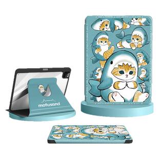 适用苹果ipad平板保护壳ipad11保护套10代9鲨鱼猫ipadair7猫咪ipadpro卡通air2可爱ipadmini5迷你6旋转4创意