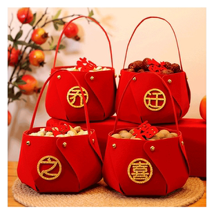 乔迁之喜新居小提篮礼品搬家新房子入宅布置装饰用品入伙仪式摆件