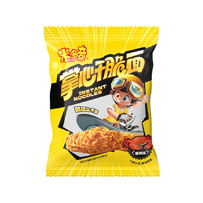 米多奇蟹黄干脆面掌心脆干吃方便面小零食休闲食品童年回忆小吃