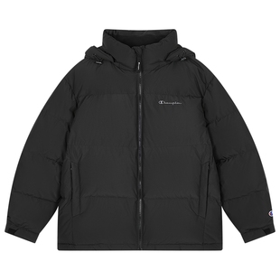 [三防]【丁禹兮同款】Champion冠军连帽羽绒服男25冬季新款短款女