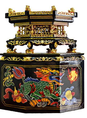 装盒潮汕手工工艺木雕收藏品 贴金箔古董文玩 拜神供佛果品装盒架