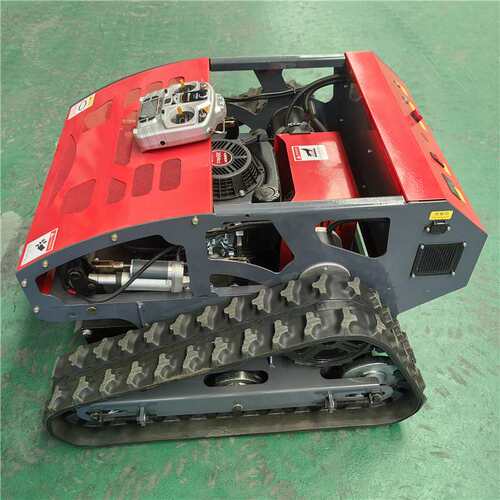 工厂遥控智能割草机 7.5马力履带式汽油电启动除草机 果园割草机