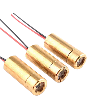3V5V激光头激光二极管5mW红色点状一字十铜材半导体6 9 12MM外径