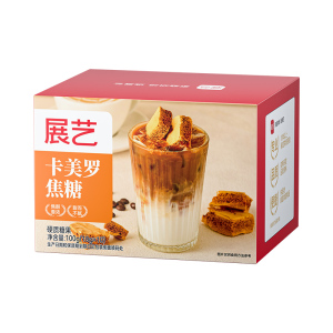 展艺卡美罗焦香蜂窝糖块咖啡拿铁