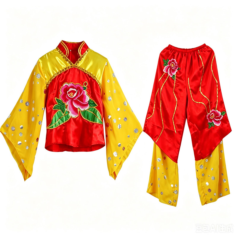 秧歌服演出服装扇子舞腰鼓表演服