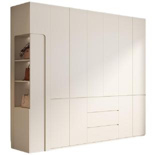 新款免拉手ENF级衣柜实木定制到顶分段式卧室家用现代简约大衣橱