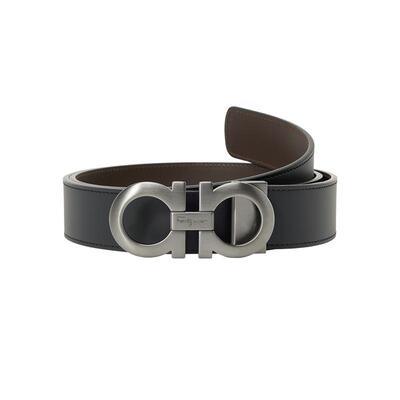 Ferragamo男士黑色商务腰带