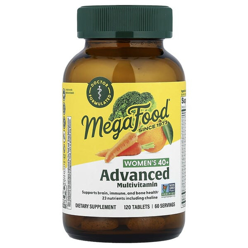 MegaFood女性40+复合维生素多种综合维矿物质片骨骼好气色抵御力